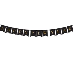 PARTYDECO Baner New Year Ze Zlotym Napisem 2,5 M