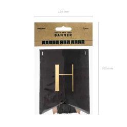 PARTYDECO Baner New Year Ze Zlotym Napisem 2,5 M