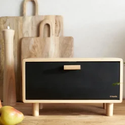 HOMLA Chlebak Bambou Czarny 35X23 Cm