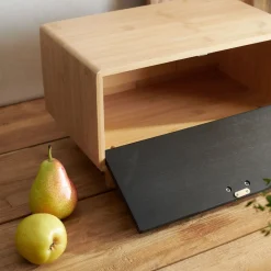 HOMLA Chlebak Bambou Czarny 35X23 Cm