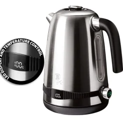 BERLINGER HAUS Czajnik Elektryczny Black Silver Eternal Z Regulacja Temperatury Srebry 1,7 L