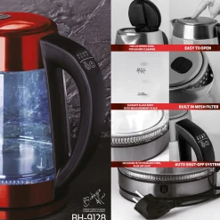 BERLINGER HAUS Czajnik Elektryczny Burgundy Z Regulacja Temperatury 1,7 L