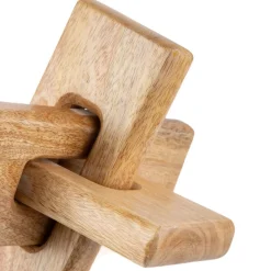 HOMLA Dekoracja Stojaca Abbou Lancuch Z Drewna Mango 17X17 Cm