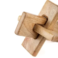 HOMLA Dekoracja Stojaca Abbou Lancuch Z Drewna Mango 17X17 Cm