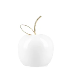 HOMLA Dekoracja Stojaca Keo Jablko Biale 9X12 Cm