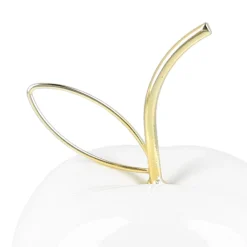 HOMLA Dekoracja Stojaca Keo Jablko Biale 9X12 Cm