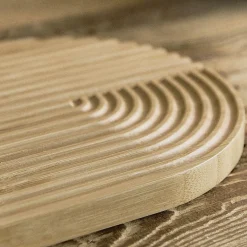 HOMLA Deska Bambou Owalna Ze Zlobieniami 34,5X18,7Cm