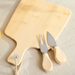 HOMLA Deska Bambou Z Zestawem Nozy 26X19 Cm