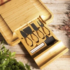 HOMLA Deska Rumi Do Serwowania Z Miseczkami I Nozykami 33X33 Cm