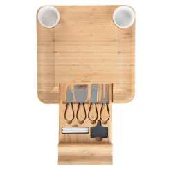 HOMLA Deska Rumi Do Serwowania Z Miseczkami I Nozykami 33X33 Cm