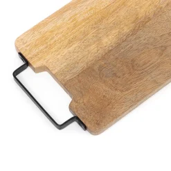 HOMLA Deska Soser Mango Drewniana Z Metalowym Uchwytem 41X18 Cm