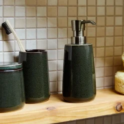 HOMLA Dozownik Brilia Zielony 7,3X7,3X17,4 Cm