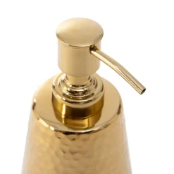 HOMLA Dozownik Kerala Zloty Z Ozdobnymi Wytloczeniami 6X6X20 Cm