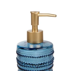 HOMLA Dozownik Monsato Szklany Niebieski 8X8X17,8 Cm