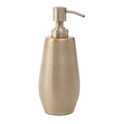 HOMLA Dozownik Nausa Zloty Z Ozdobnymi Wytloczeniami 6X6X20 Cm