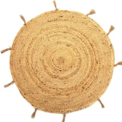 HOMLA Dywan Alana Jutowy Okragly 80 Cm