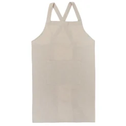 HOMLA Fartuch Kuchenny Monez Crossback Domieszka Lnu Bezowy 100X90 Cm