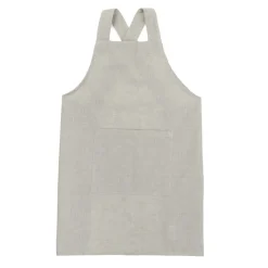 HOMLA Fartuch Kuchenny Monez Crossback Domieszka Lnu Szary 100X90 Cm