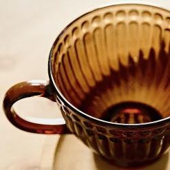 HOMLA Filizanka Barrel Bursztynowa Ze Zdobieniami 0.36