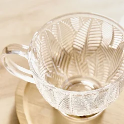 HOMLA Filizanka Barrel W Liscie Ze Zlota Nozka 0.36