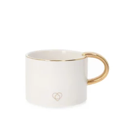 HOMLA Filizanka Bomlo Biala Matowa Ze Spodkiem I Lyzeczka 0,2 L