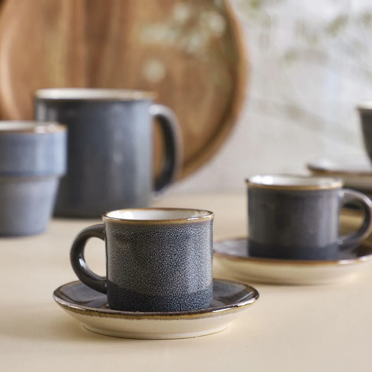 HOMLA Filizanka Larisa Do Espresso Ze Spodkiem Szara 0,08 L