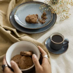 HOMLA Filizanka Larisa Do Espresso Ze Spodkiem Szara 0,08 L