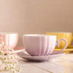 HOMLA Filizanka Mina Ze Spodkiem Fioletowa 0,28 L