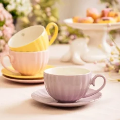 HOMLA Filizanka Mina Ze Spodkiem Fioletowa 0,28 L