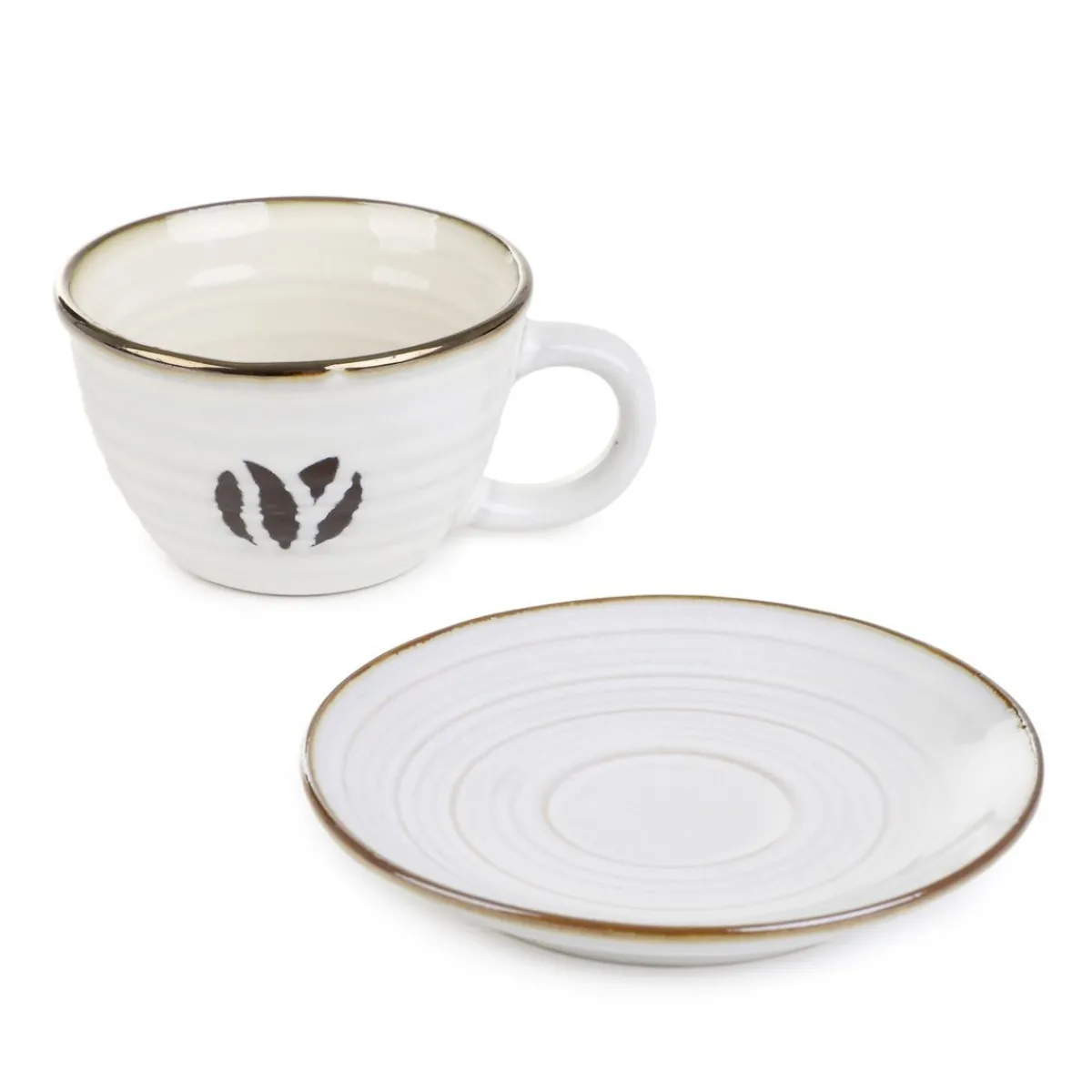 HOMLA Filizanka Mosha Ze Spodkiem Z Ziarenkiem Kawy 0,1 L