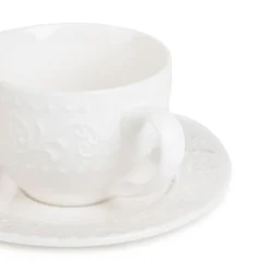 HOMLA Filizanka Sylia Mala Biala Z Ornamentem 0,09 L