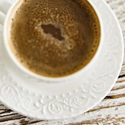 HOMLA Filizanka Sylia Mala Biala Z Ornamentem 0,09 L