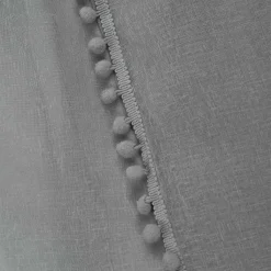 HOMLA Firanka Adi Z Pomponikami Szara 140X250 Cm