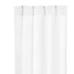 HOMLA Firanka Adi Z Pomponikami Biala 140X250 Cm