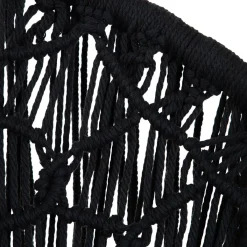 HOMLA Fotel Acapulco Bliss Makrama Czarna 93X73X85 Cm