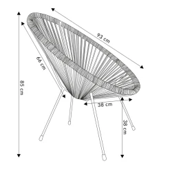 HOMLA Fotel Acapulco 93X73X85 Cm