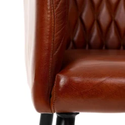 HOMLA Fotel Brizo W Obiciu Ze Skory Bawolej Brazowe 55X60X86 Cm