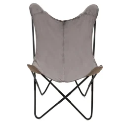 HOMLA Fotel Butterfly Z Metalowa Rama Welur 70X80X102 Cm