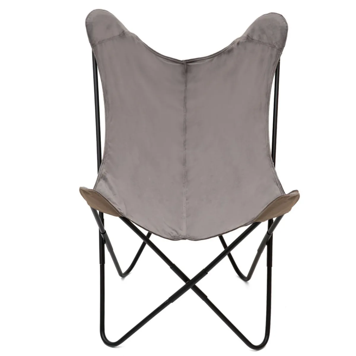 HOMLA Fotel Butterfly Z Metalowa Rama Welur 70X80X102 Cm