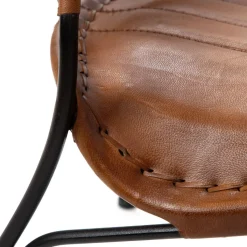 HOMLA Fotel Gladio W Obiciu Ze Skory Bawolej Brazowe 68X76X75 Cm