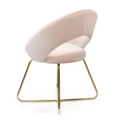 HOMLA Fotel Jared Welurowy Jasno 73X47X84 Cm