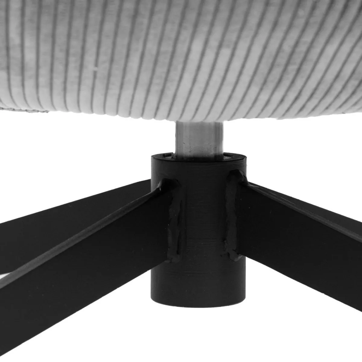 HOMLA Fotel Lunaire Obrotowy W Tkaninie Teddy Boucle Szary 86X76X87 Cm