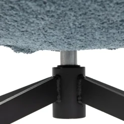 HOMLA Fotel Lunaire Obrotowy W Tkaninie Teddy Boucle Granatowy 86X76X87 Cm