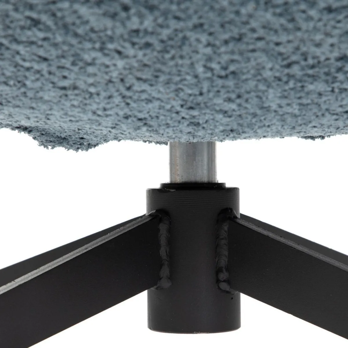 HOMLA Fotel Lunaire Obrotowy W Tkaninie Teddy Boucle Granatowy 86X76X87 Cm