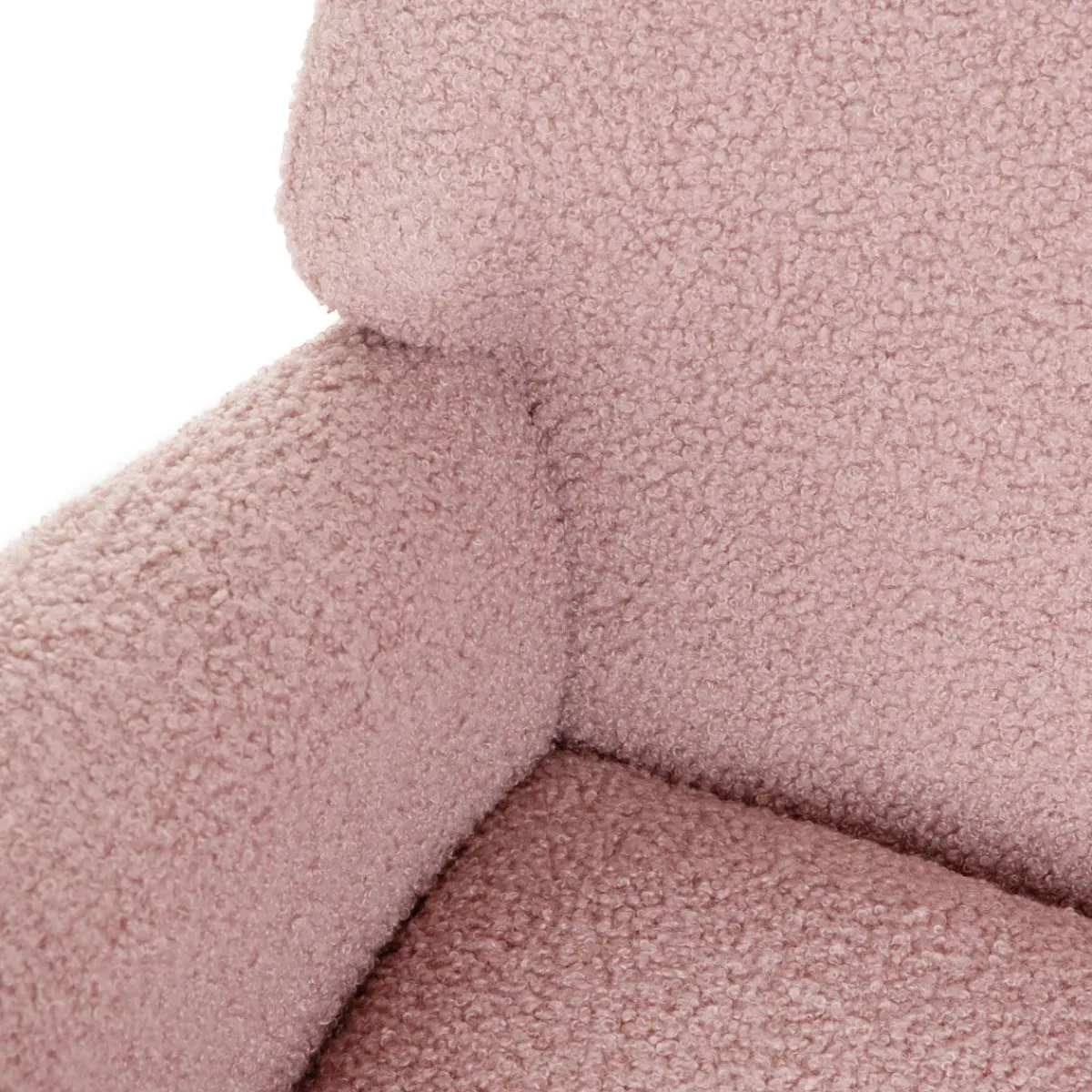 HOMLA Fotel Lunnie Bujany W Tkaninie Teddy Boucle 67X78X92 Cm