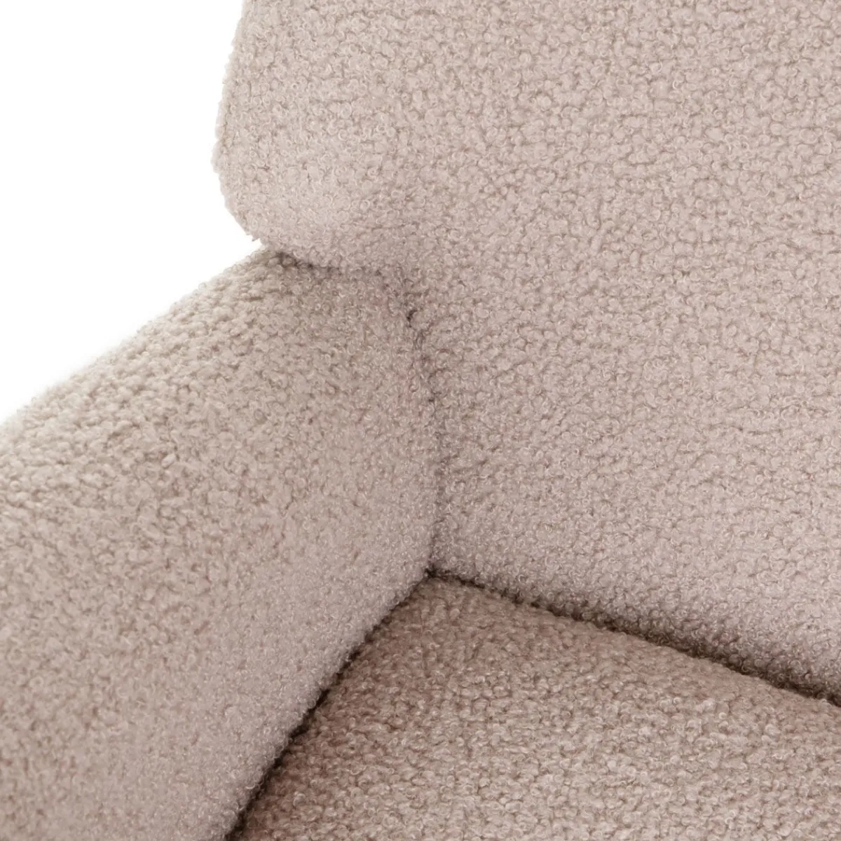 HOMLA Fotel Lunnie Bujany W Tkaninie Teddy Boucle 67X78X92 Cm