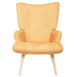 HOMLA Fotel Moss Pop W Tkaninie Musztardowy 72X73X96Cm