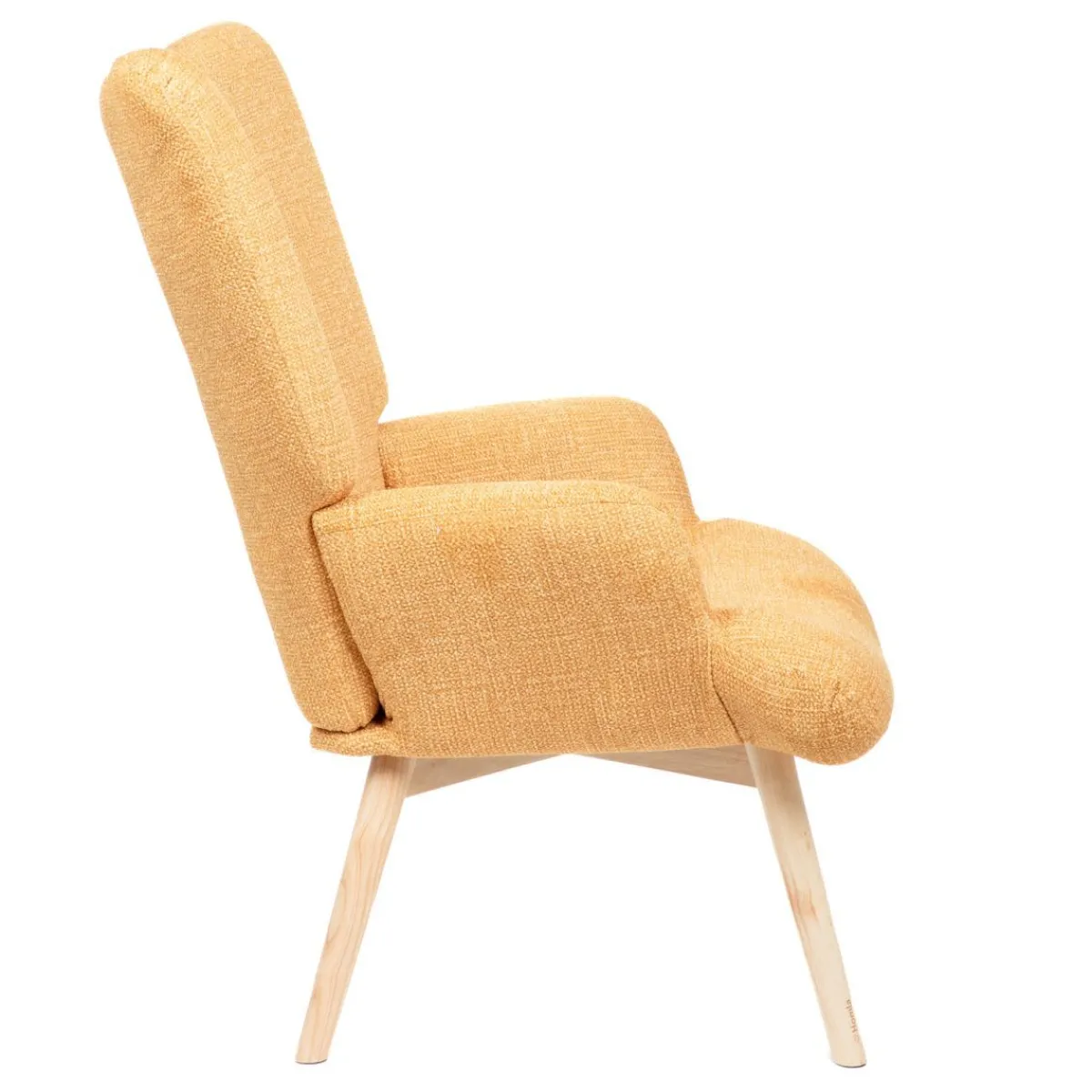 HOMLA Fotel Moss Pop W Tkaninie Musztardowy 72X73X96Cm