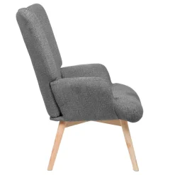 HOMLA Fotel Moss Pop W Tkaninie Szary 72X73X96Cm