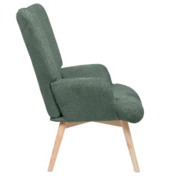 HOMLA Fotel Moss Pop W Tkaninie Zielony 72X73X96Cm